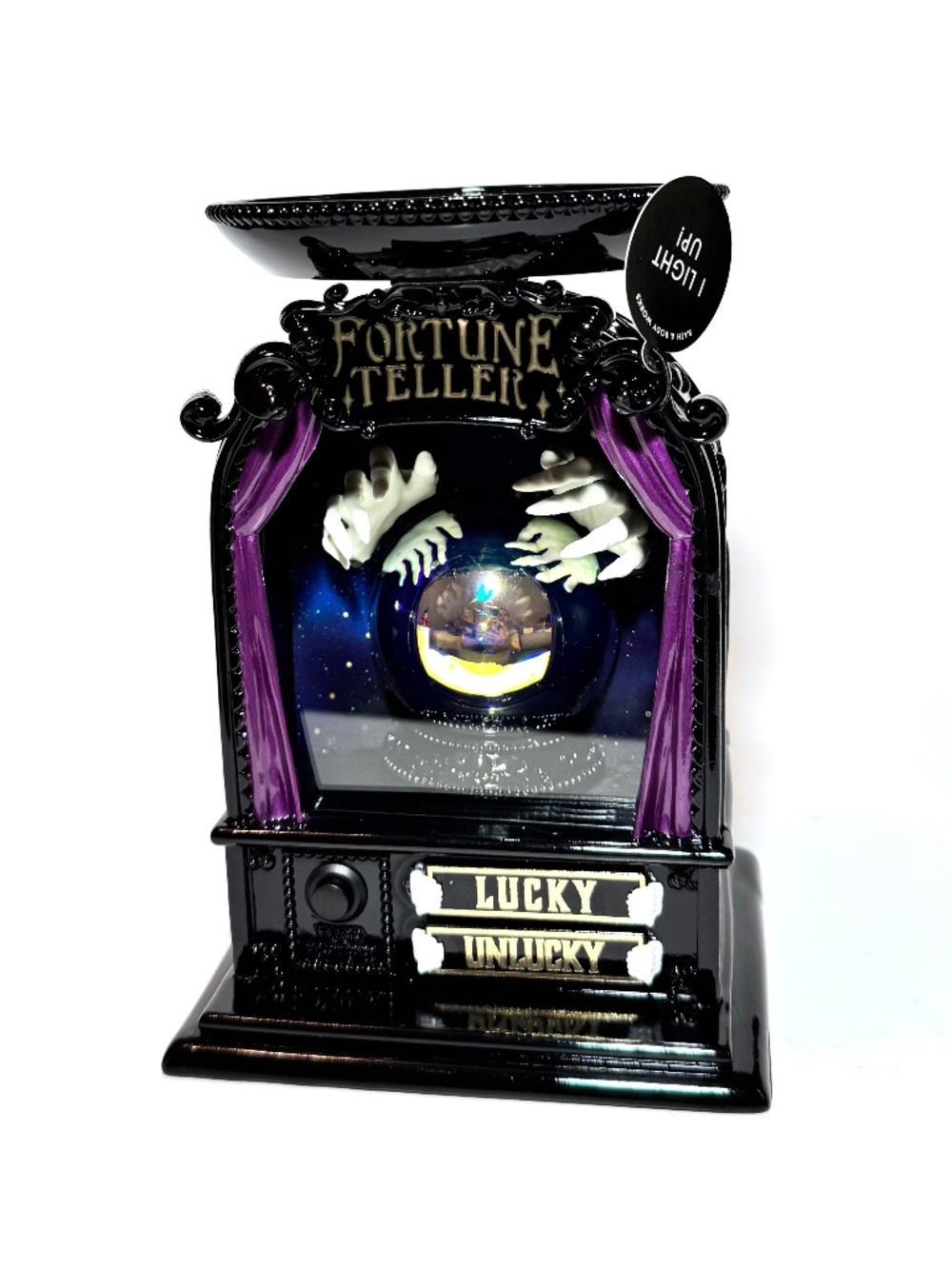 Light-up Glow-in-the-Dark FORTUNE TELLING 3-Wick Candle Holder